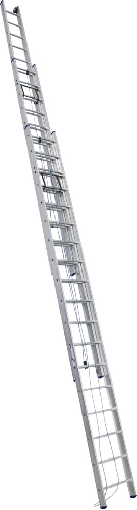 Лестница трехсекционная выдвижная с тросом Alumet Ал 3312 фото 1