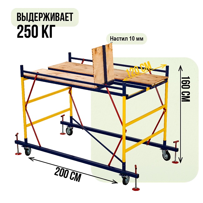 Базовый блок вышки-туры Промышленник ВСП 1,2Х2,0 фото 3