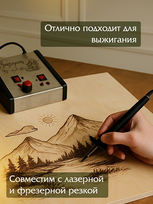 Фанера Промышленник 710х620х10мм, береза, упаковка 1 шт фото 5